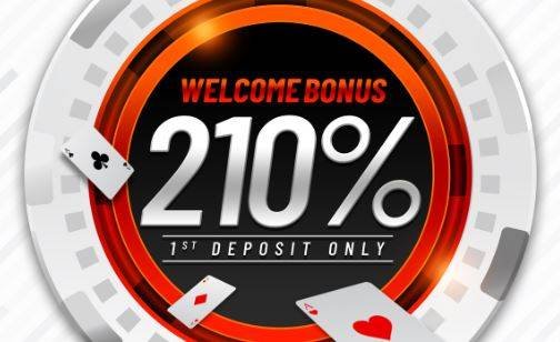 Get 210% Welcome Bonus on your First Poker Deposit