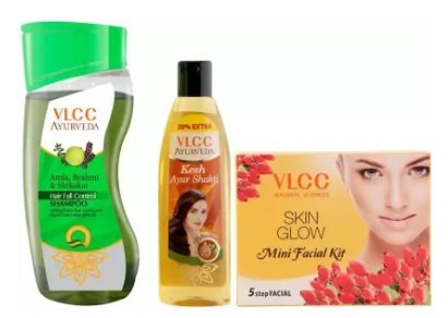 VLCC Shampoo, Hair Oil and Facial Kit Combo @ 119
