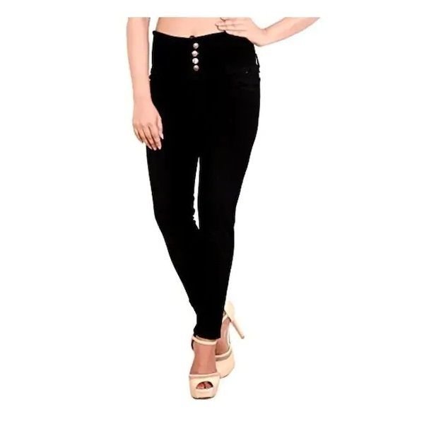 Satpal Women Regular Fit & Slim Rise Solid Jeans