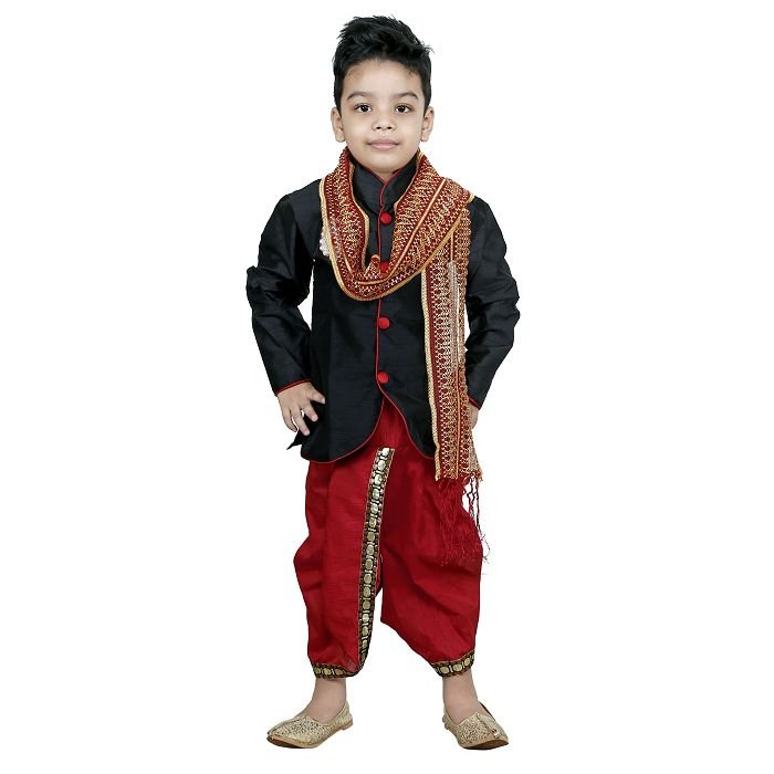 Boys Festive & Party Dhoti Kurta With Duptta (Pack Of 1)