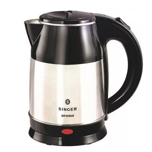 Singer Aroma Electric Kettle (1.8 L, Silver, Black) & Flat 70% Off