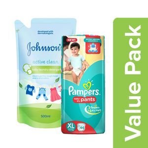 Johnsons Baby Laundry Detergent + Pampers Pants