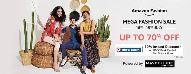 Amazon Mega Fashion Sale Live Now | Upto 70% Off On Top Fashion Brands