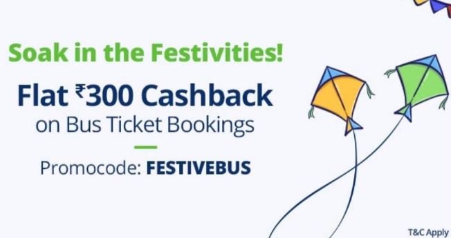 Paytm- Flat Rs. 300 Cashback on bus ticket for all user