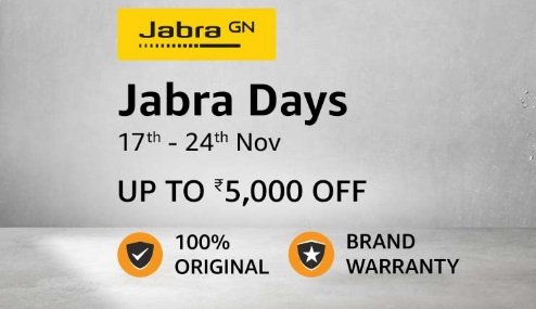 Jabra Days : Upto Rs. 5000 Off on Jabra Speakers