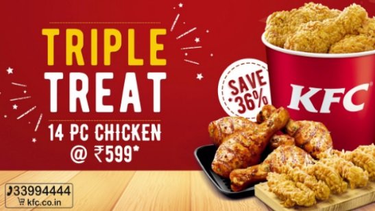 KFC Triple Treat:- Combo Pack at just Rs.