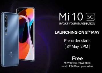 Mi 10 5G Smartphones - Pre Order @Rs 1000 + Extra Rs 3000 OFF via HDFC Card